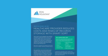 Healthcare Provider Reduces Costs and Risks of Records Storage with Smart Sort